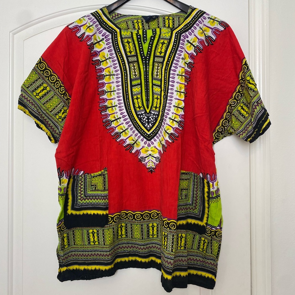 One Size Fits Most Vibrant Cotton Dashiki! ❤️